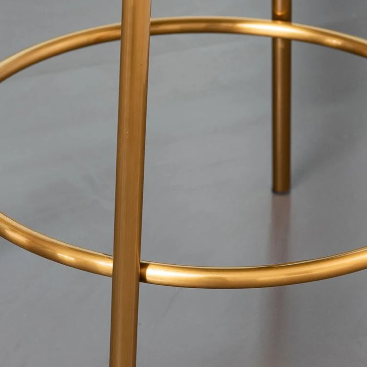 Sgabello da bar Nordic Glam Sgabello da bar da bancone pelle PU con gambe metallo Clearhalo