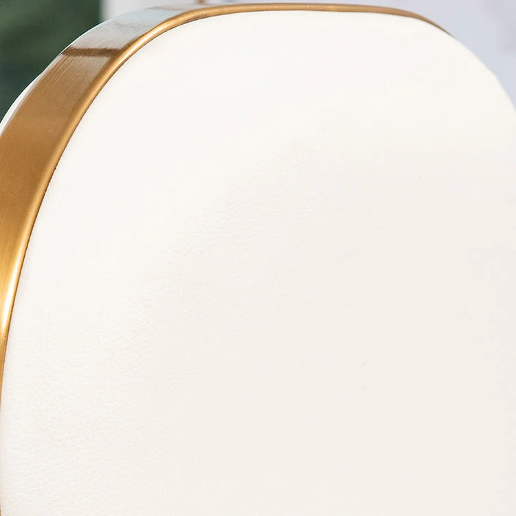 Sgabello da bar Nordic Glam Sgabello da bar da bancone pelle PU con gambe metallo Clearhalo