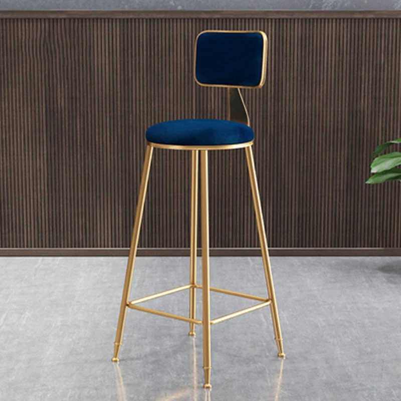 Sgabello da bar Nordic Glam Sgabello da bar rotondo per la casa con gambe metallo Clearhalo