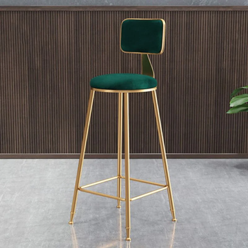 Sgabello da bar Nordic Glam Sgabello da bar rotondo per la casa con gambe metallo Clearhalo