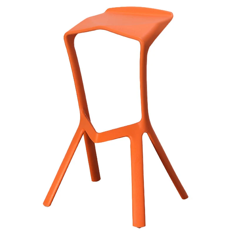 Sgabello da bar nordico impilabile da bancone plastica per la casa Clearhalo