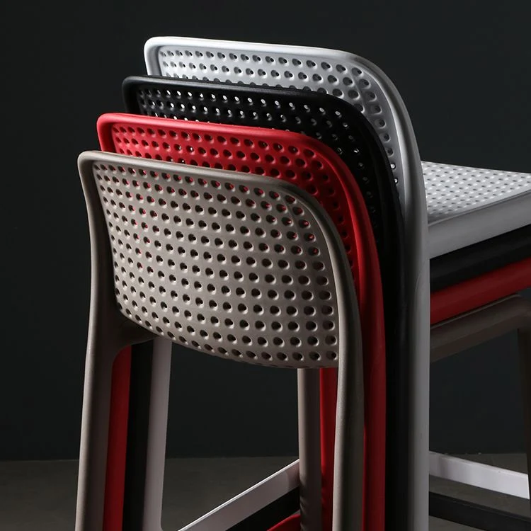 Sgabello da bar nordico Sgabello da bar da bancone plastica per bar da cucina con gambe plastica Clearhalo