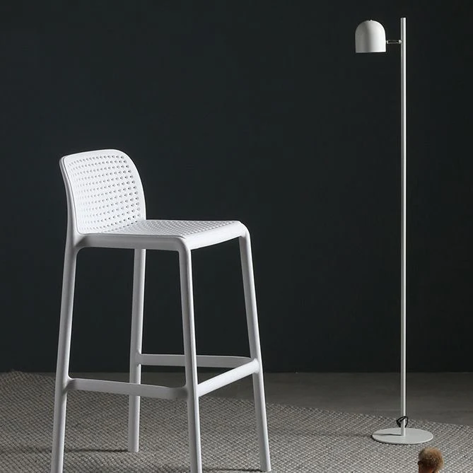 Sgabello da bar nordico Sgabello da bar da bancone plastica per bar da cucina con gambe plastica Clearhalo