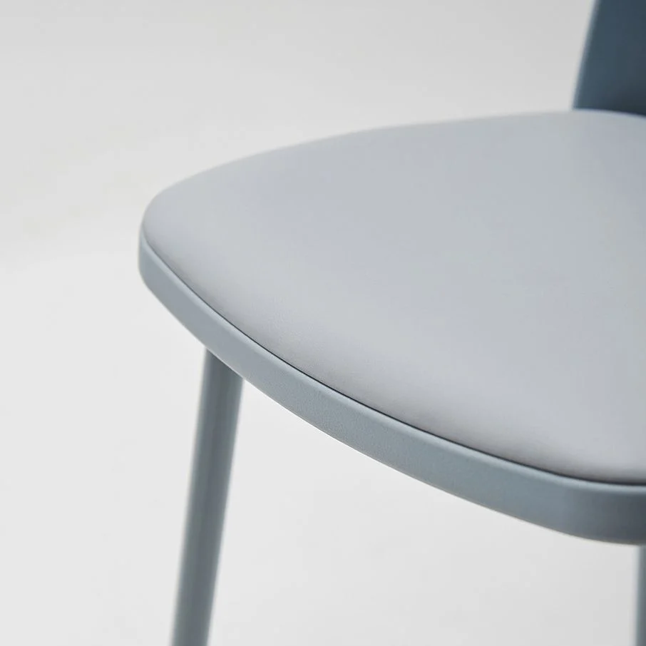 Sgabello da bar pelle PU stile moderno Sgabello da bar con sedile quadrato e gambe metallo Clearhalo