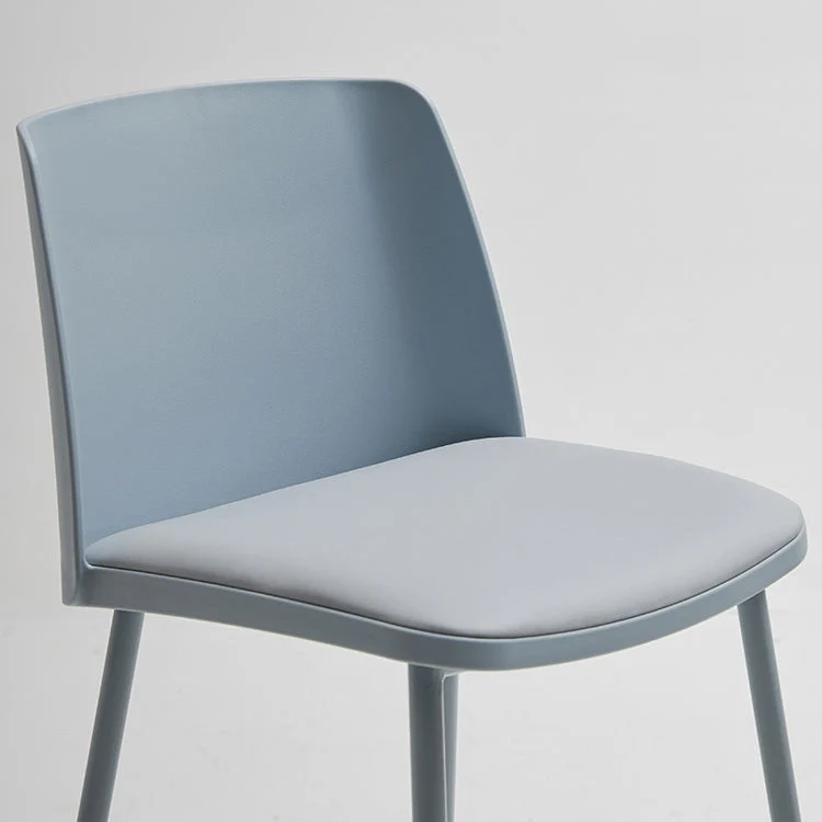 Sgabello da bar pelle PU stile moderno Sgabello da bar con sedile quadrato e gambe metallo Clearhalo