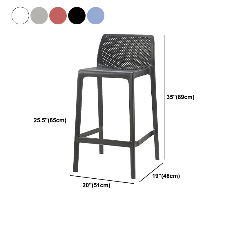 Sgabello da bar plastica impilabile semplice nordico per la casa Clearhalo