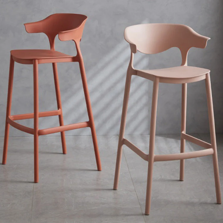 Sgabello da bar plastica impilabile stile moderno per la casa Clearhalo