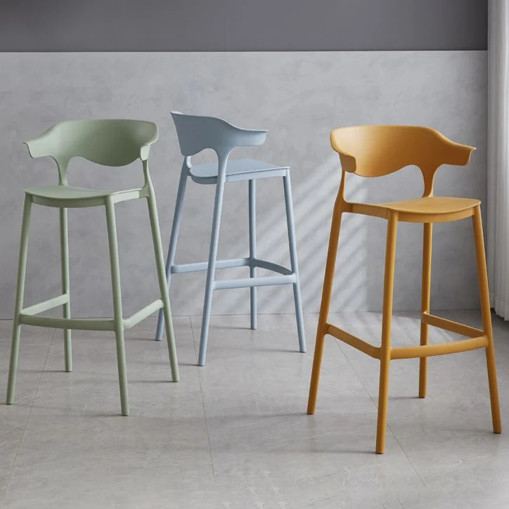 Sgabello da bar plastica impilabile stile moderno per la casa Clearhalo