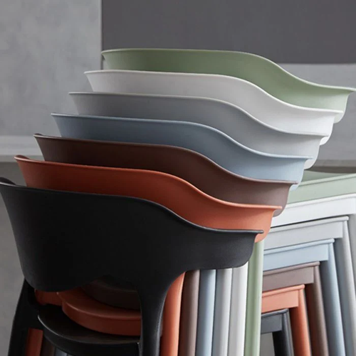 Sgabello da bar plastica impilabile stile moderno per la casa Clearhalo