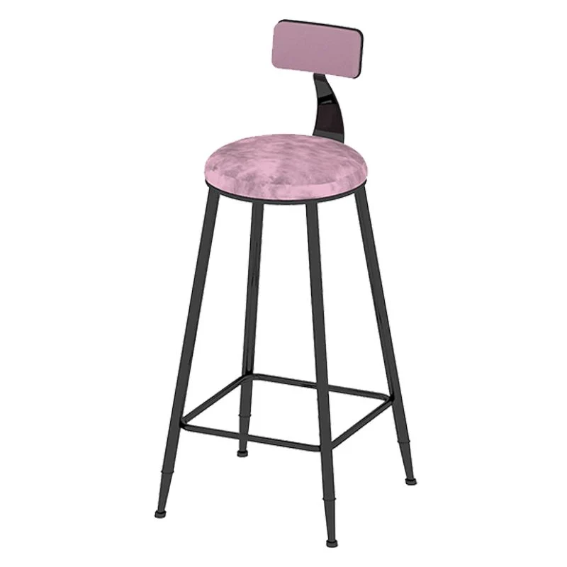 Sgabello da bar poggiapiedi da soggiorno con base metallo Sgabello da bar e bancone scandinavo Clearhalo