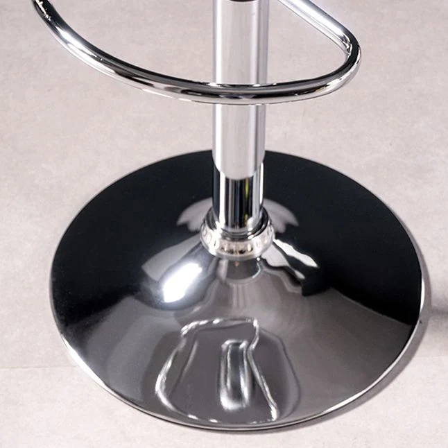 Sgabello da bar regolabile con schienale basso e regolabile stile moderno con gambe metallo Clearhalo