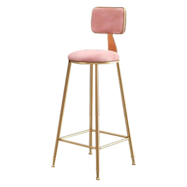 Sgabello da bar rotondo metallo nordico Sgabello da bancone rotondo per bar da cucina Clearhalo