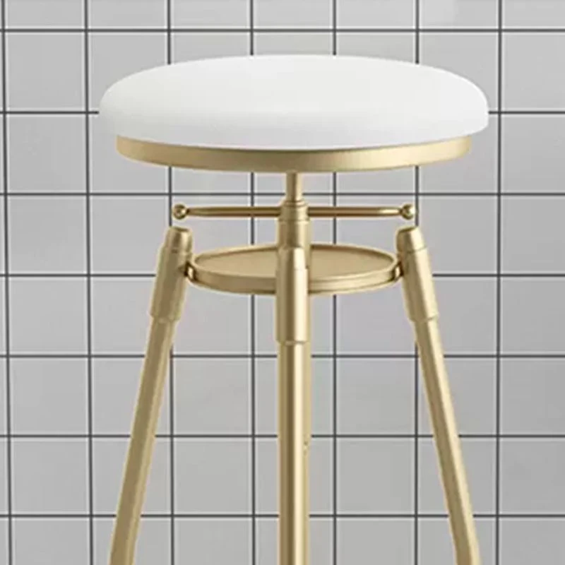 Sgabello da bar rotondo metallo stile nordico per cucina Clearhalo