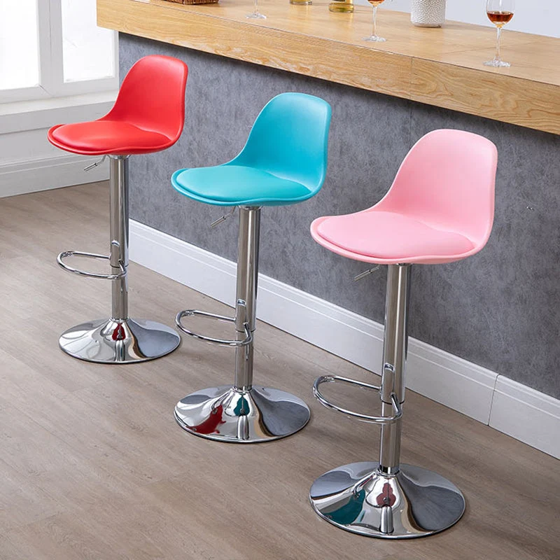 Sgabello da bar scandinavo con seduta pelle, sgabello da bancone per bar da cucina Clearhalo