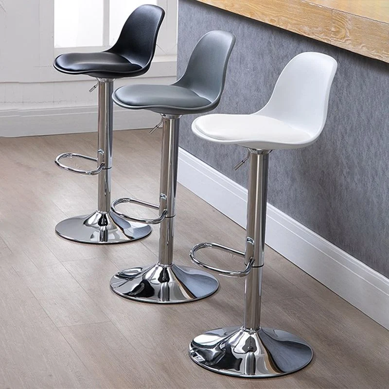 Sgabello da bar scandinavo con seduta pelle, sgabello da bancone per bar da cucina Clearhalo
