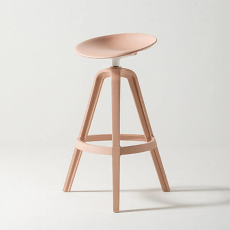 Sgabello da bar scandinavo girevole con secchiello Sgabello da bar senza braccioli plastica con 3 gambe Clearhalo