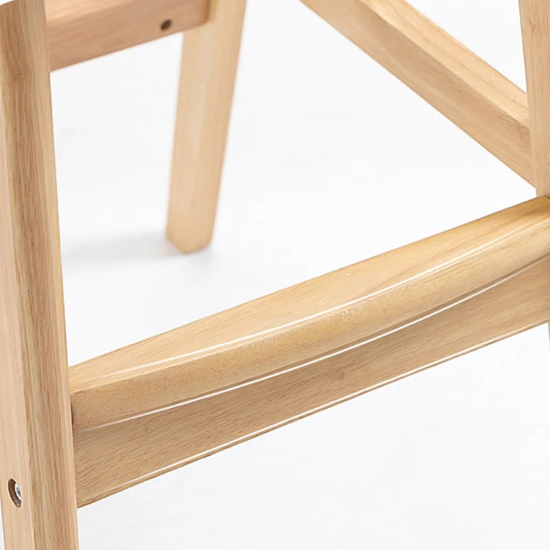 Sgabello da bar scandinavo imbottito con poggiapiedi con schienale basso 27,95''. Sgabello da bar legno di gomma Clearhalo