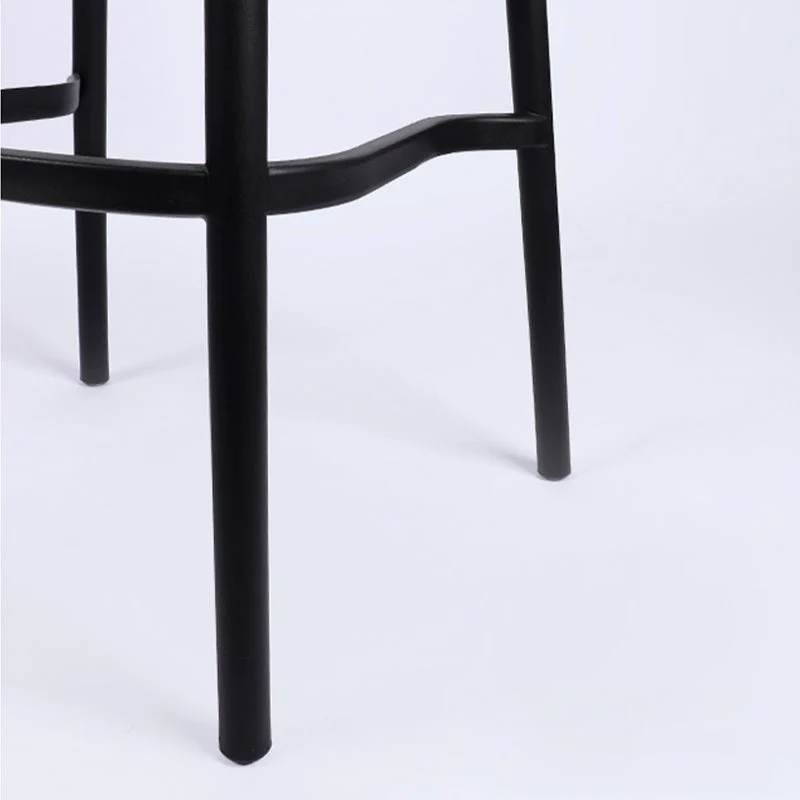 Sgabello da bar scandinavo impilabile Sgabello da bar senza braccioli plastica per soggiorno Clearhalo
