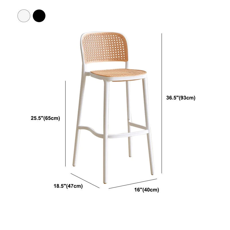 Sgabello da bar scandinavo impilabile Sgabello da bar senza braccioli plastica per soggiorno Clearhalo