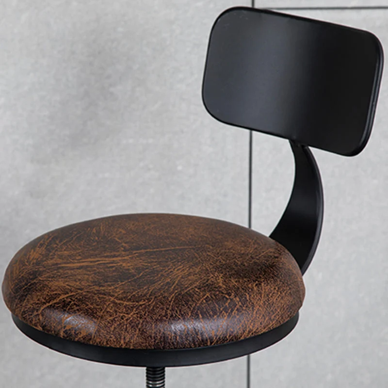 Sgabello da bar scandinavo metallo e ecopelle con 4 gambe finitura opaca Clearhalo