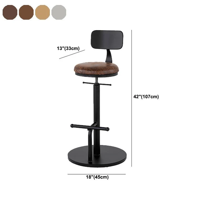 Sgabello da bar scandinavo metallo e ecopelle con 4 gambe finitura opaca Clearhalo