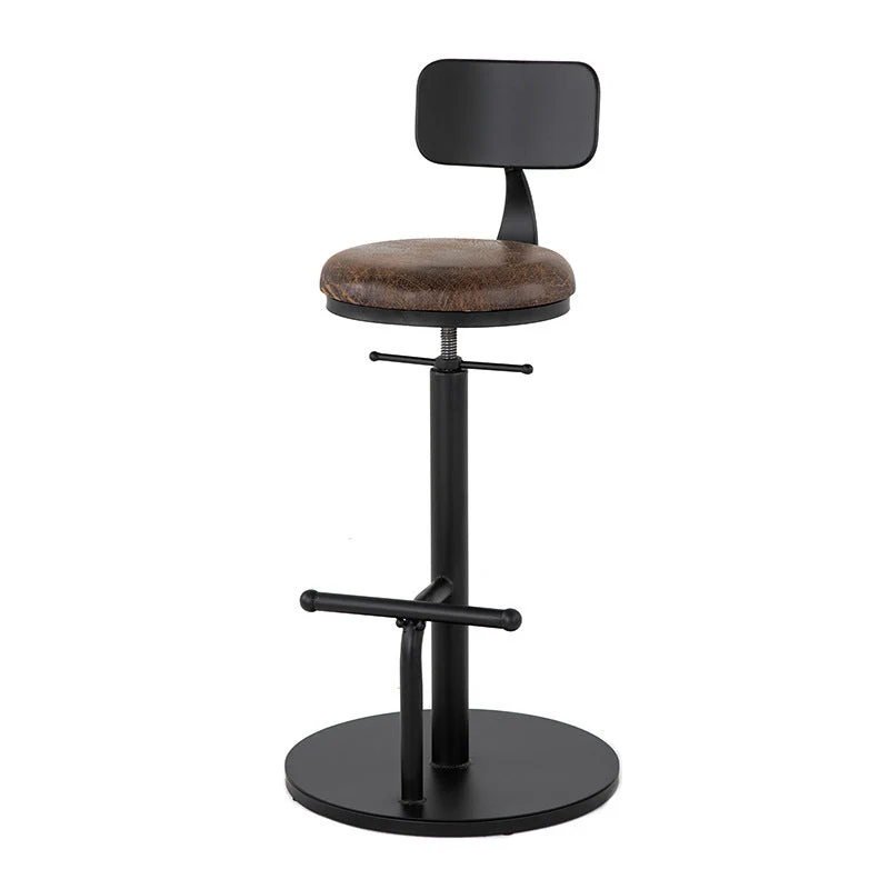 Sgabello da bar scandinavo metallo e ecopelle con 4 gambe finitura opaca Clearhalo