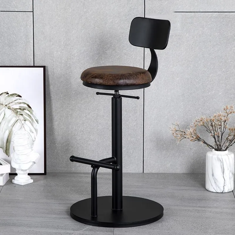 Sgabello da bar scandinavo metallo e ecopelle con 4 gambe finitura opaca Clearhalo