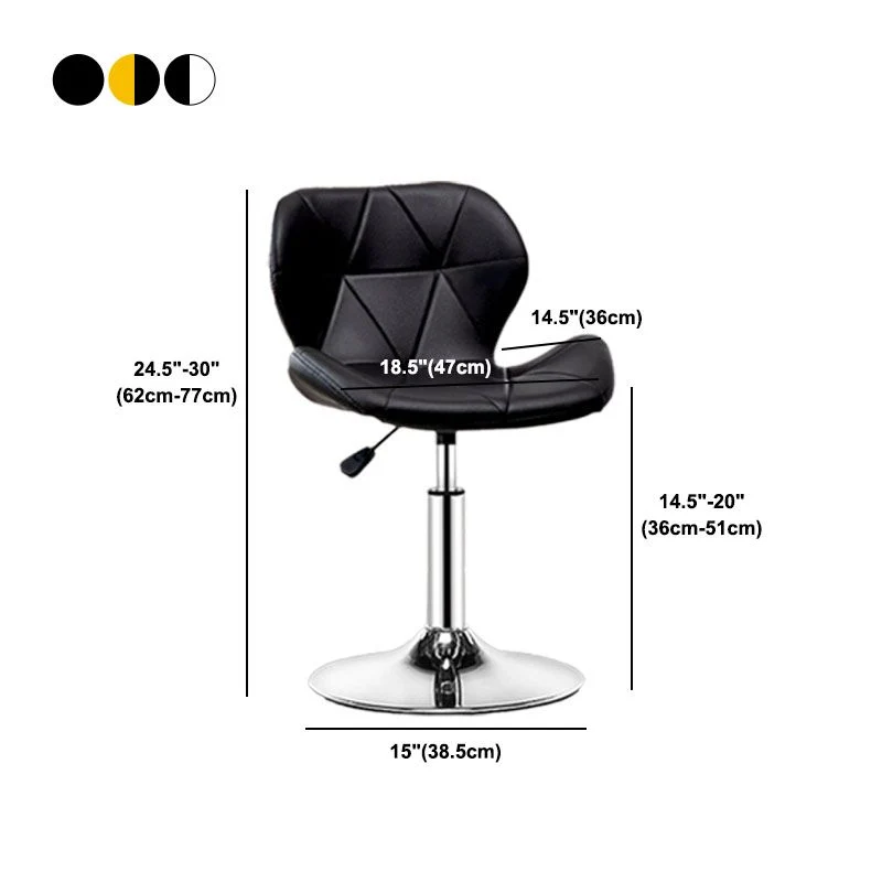 Sgabello da bar scandinavo metallo, ecopelle, regolabile, da bancone, per la casa Clearhalo