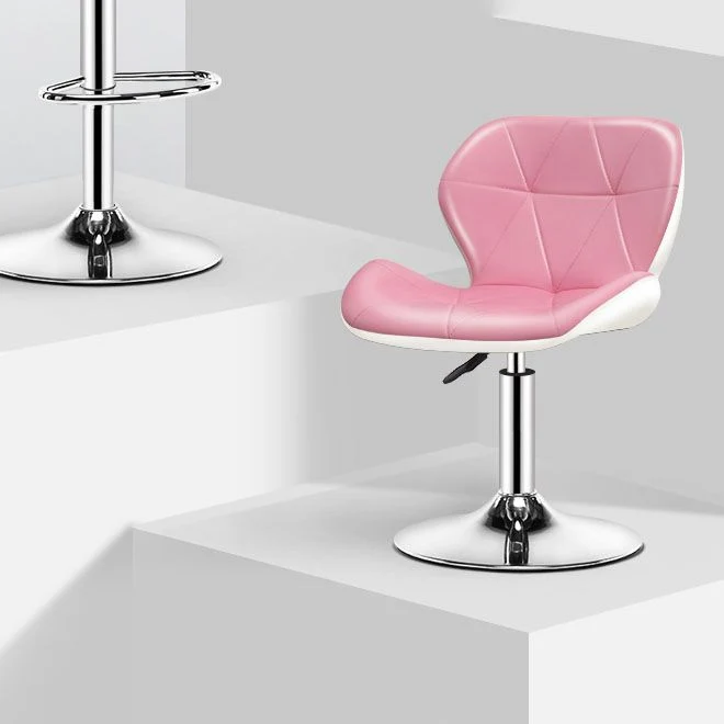 Sgabello da bar scandinavo metallo, ecopelle, regolabile, da bancone, per la casa Clearhalo