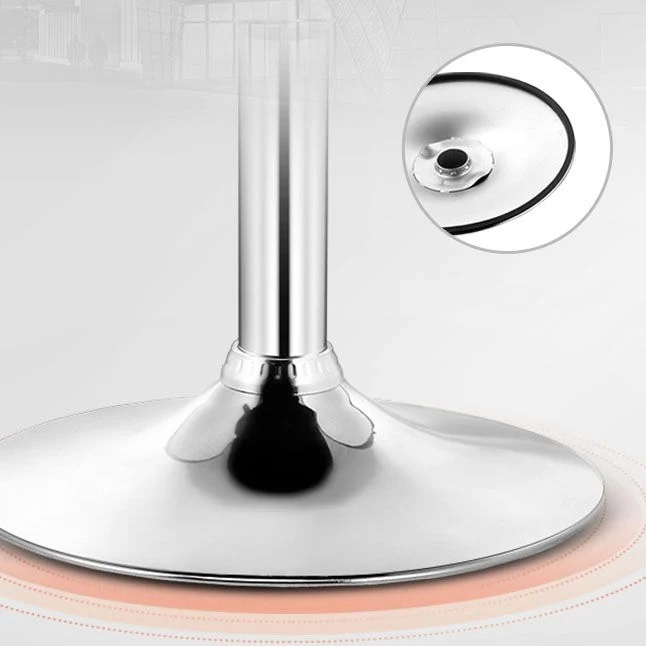 Sgabello da bar scandinavo metallo Sgabello con cuscino ecopelle con schienale basso e base ferro per bar Clearhalo
