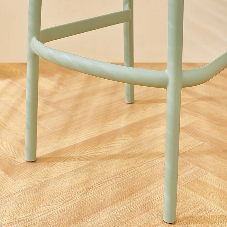 Sgabello da bar scandinavo plastica con finitura opaca Milk Tea Shop Sgabello con schienale completo Clearhalo