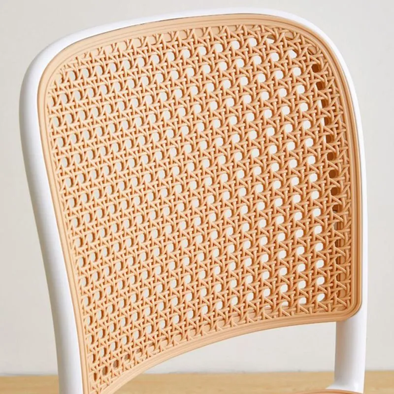 Sgabello da bar scandinavo plastica per mobili plastica, seduta rettangolare, con finitura opaca Clearhalo