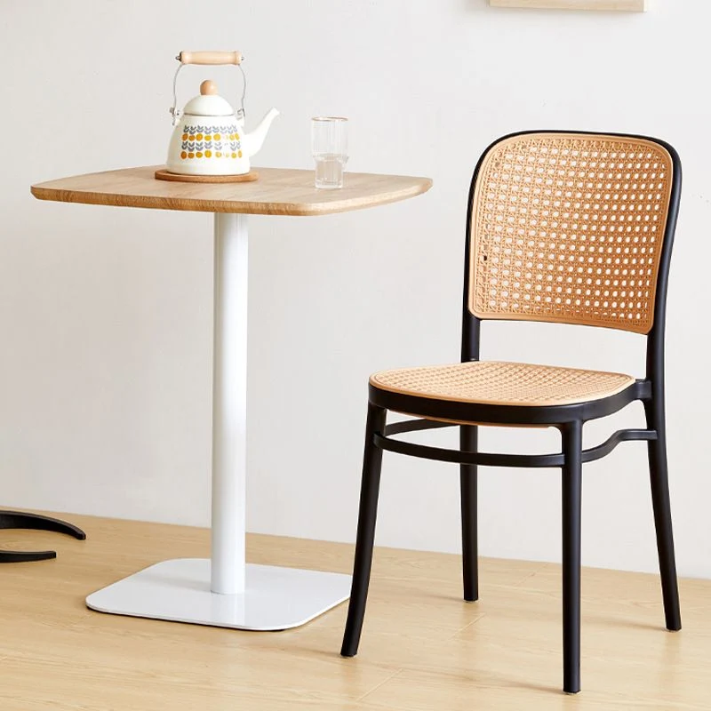 Sgabello da bar scandinavo plastica per mobili plastica, seduta rettangolare, con finitura opaca Clearhalo