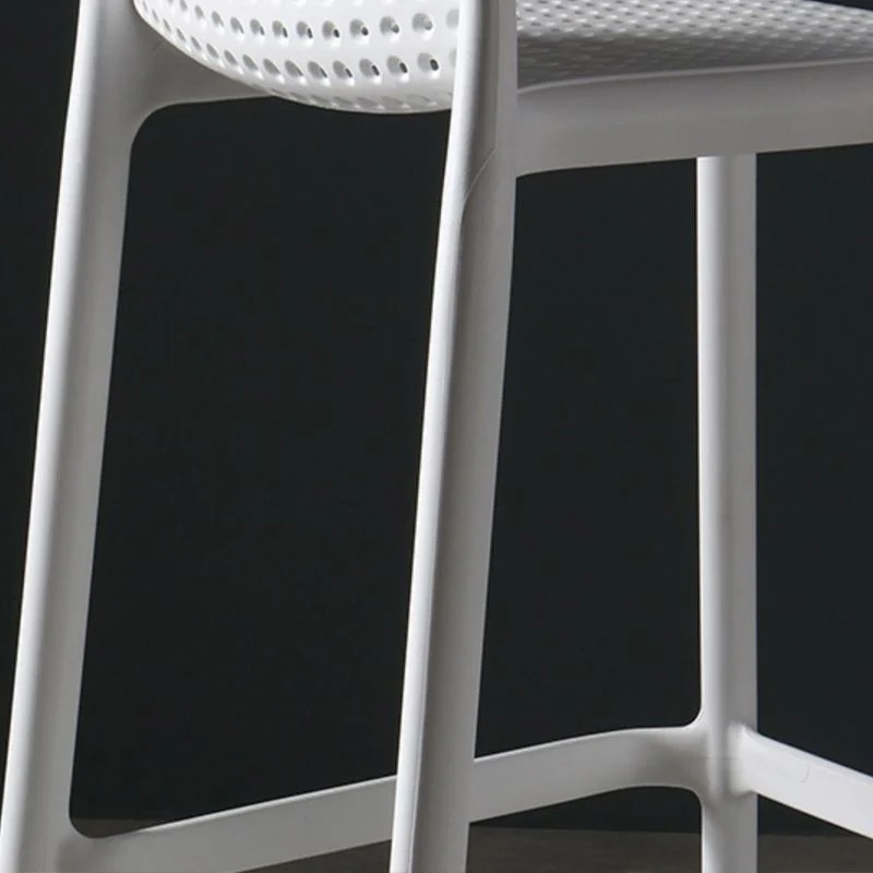 Sgabello da bar scandinavo plastica Sgabello da bancone plastica Seduta rettangolare con finitura opaca Clearhalo