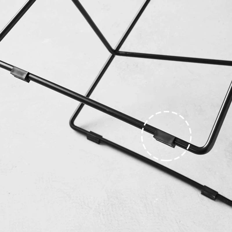 Sgabello da bar semplice nordico per interni Sgabello alto acciaio con schienale basso e seduta plastica Clearhalo