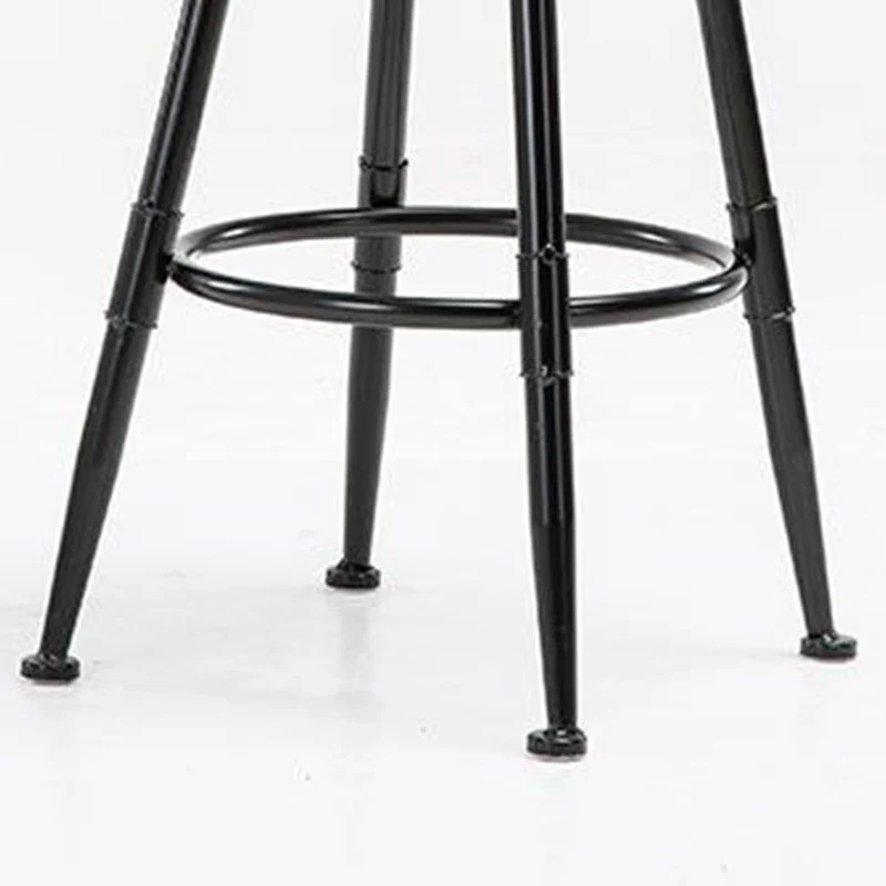 Sgabello da bar senza braccioli metallo nero regolabile altezza. Sgabello da bar legno massello Clearhalo