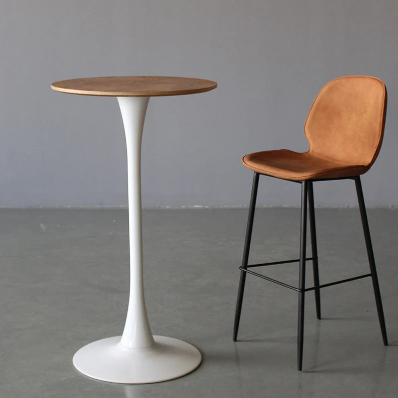 Sgabello da bar stile industriale Sgabello da bar da bancone pelle PU con gambe metallo per cucina Clearhalo