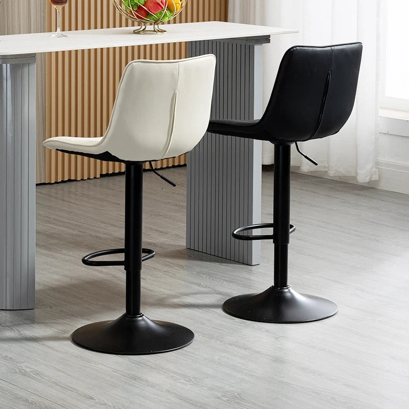 Sgabello da bar stile moderno Sgabello da bancone regolabile con gambe metallo per la casa Clearhalo