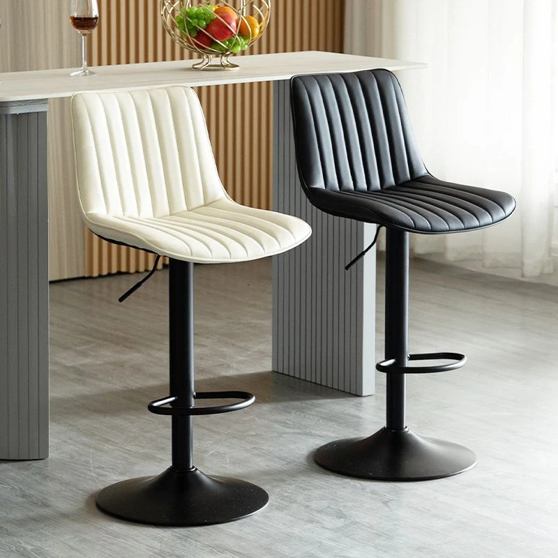 Sgabello da bar stile moderno Sgabello da bancone regolabile con gambe metallo per la casa Clearhalo