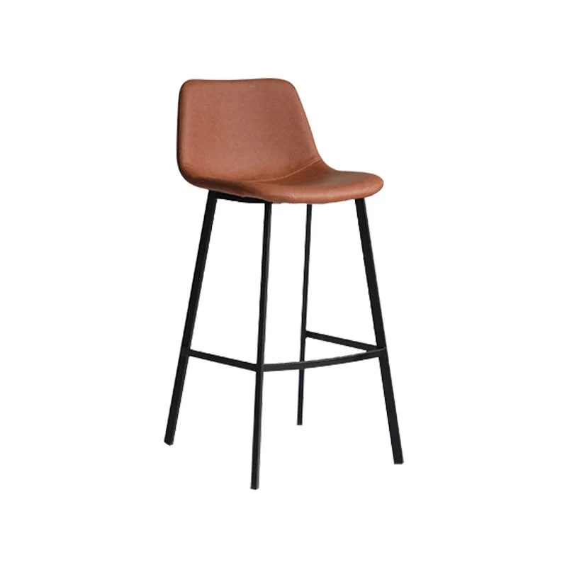 Sgabello da bar stile moderno Sgabello da bar da bancone pelle PU con gambe metallo per ristorante Clearhalo