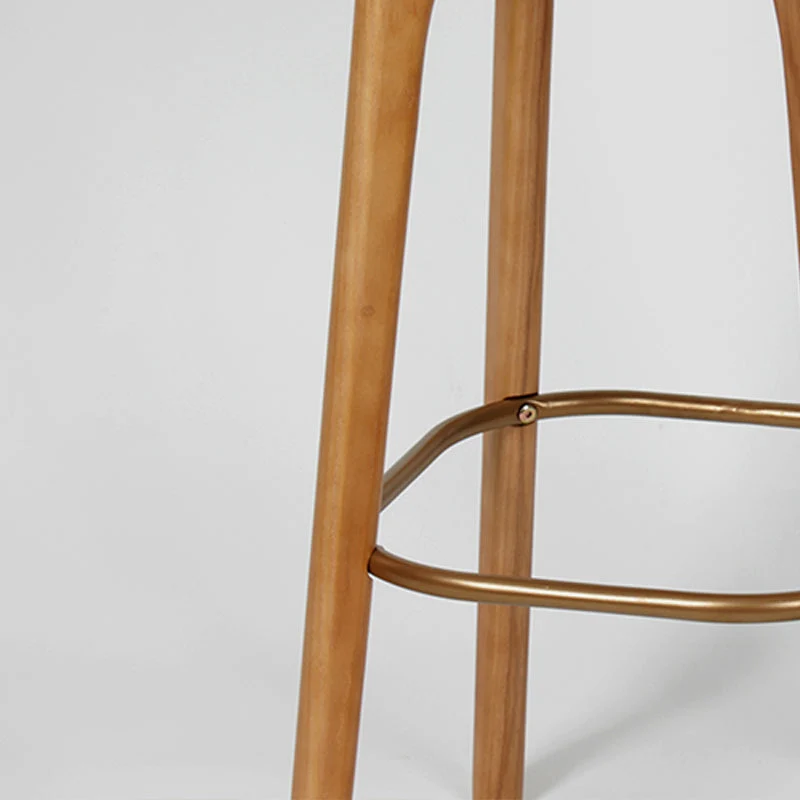 Sgabello da bar stile moderno Sgabello da bar da bancone pelle PU con gambe legno Clearhalo