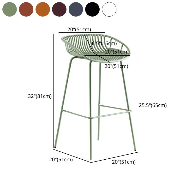 Sgabello da bar stile moderno Sgabello da bar da bancone metallo con gambe metallo per cucina Clearhalo