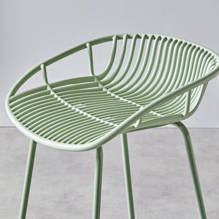 Sgabello da bar stile moderno Sgabello da bar da bancone metallo con gambe metallo per cucina Clearhalo