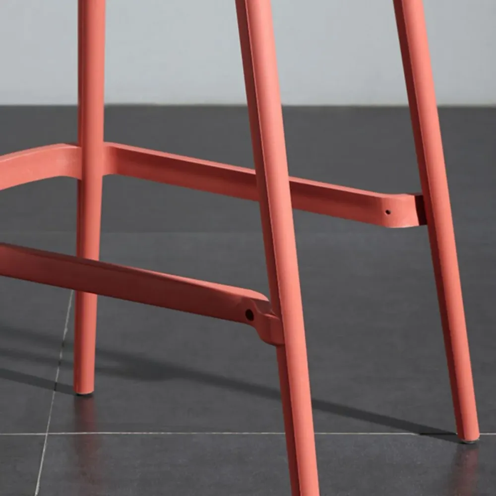 Sgabello da bar stile moderno Sgabello da bar da bancone plastica con gambe plastica per la casa Clearhalo