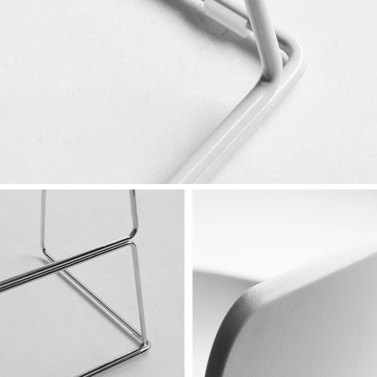Sgabello da bar stile moderno Sgabello da bar plastica con gambe metallo per cucina Clearhalo