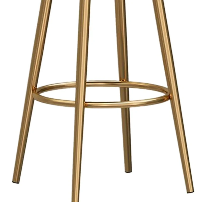 Sgabello da bar stile nordico Sgabello da bar rotondo con gambe metallo Clearhalo