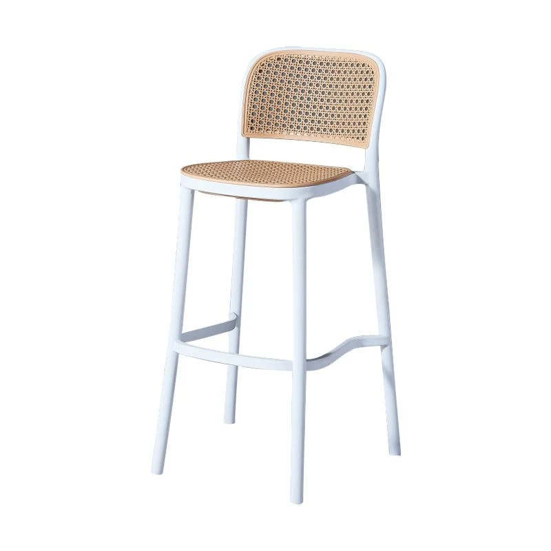 Sgabello da bar stile nordico Sgabello da bar quadrato con gambe plastica per cucina Clearhalo