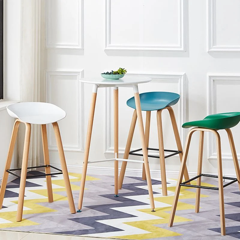 Sgabello da bar stile scandinavo con gambe metallo Sgabello da bancone per bar da cucina Clearhalo