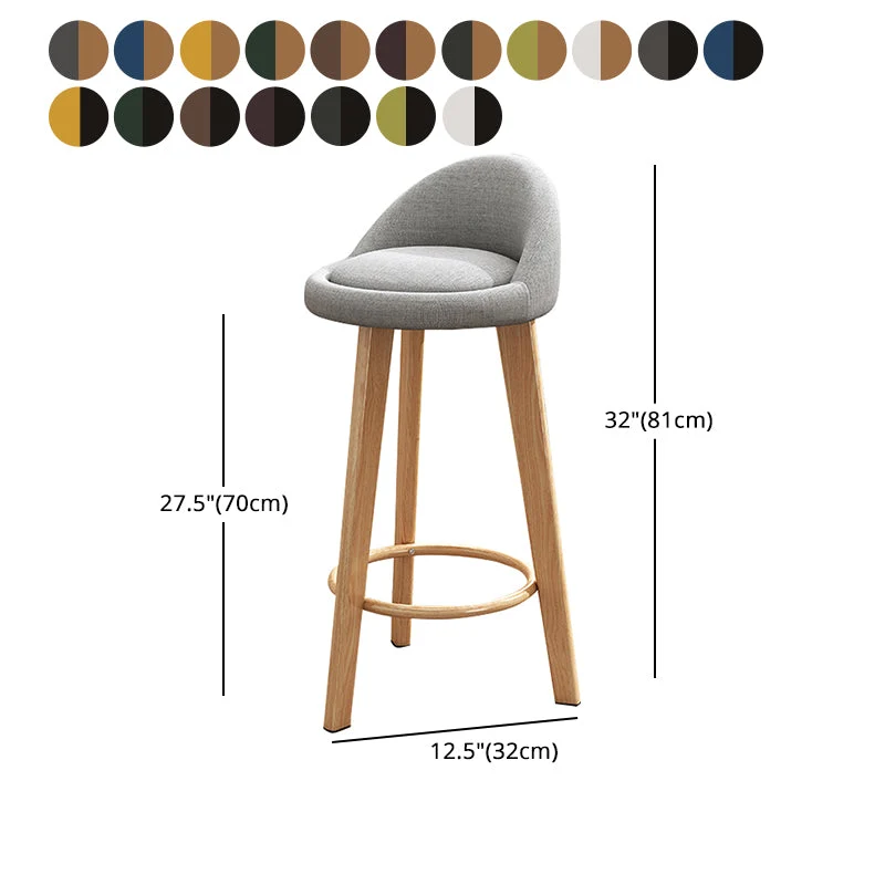 Sgabello da bar stile scandinavo con gambe acciaio e seduta rotonda. Sgabello da bancone singolo per bar da cucina Clearhalo
