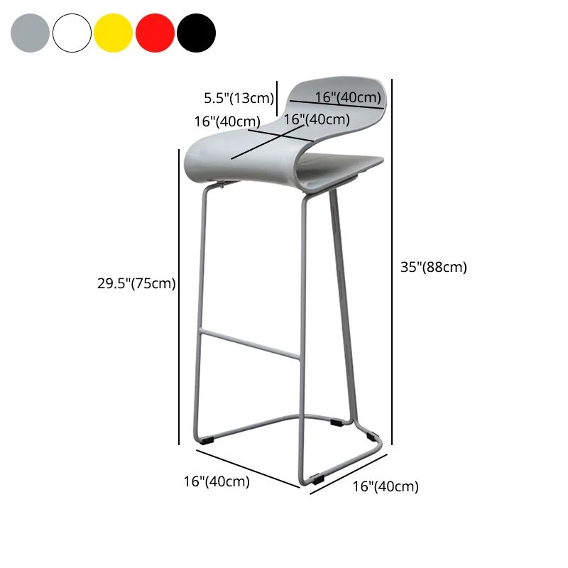 Sgabello da bar stile scandinavo con seduta PP Sgabelli da bancone per cucina Clearhalo